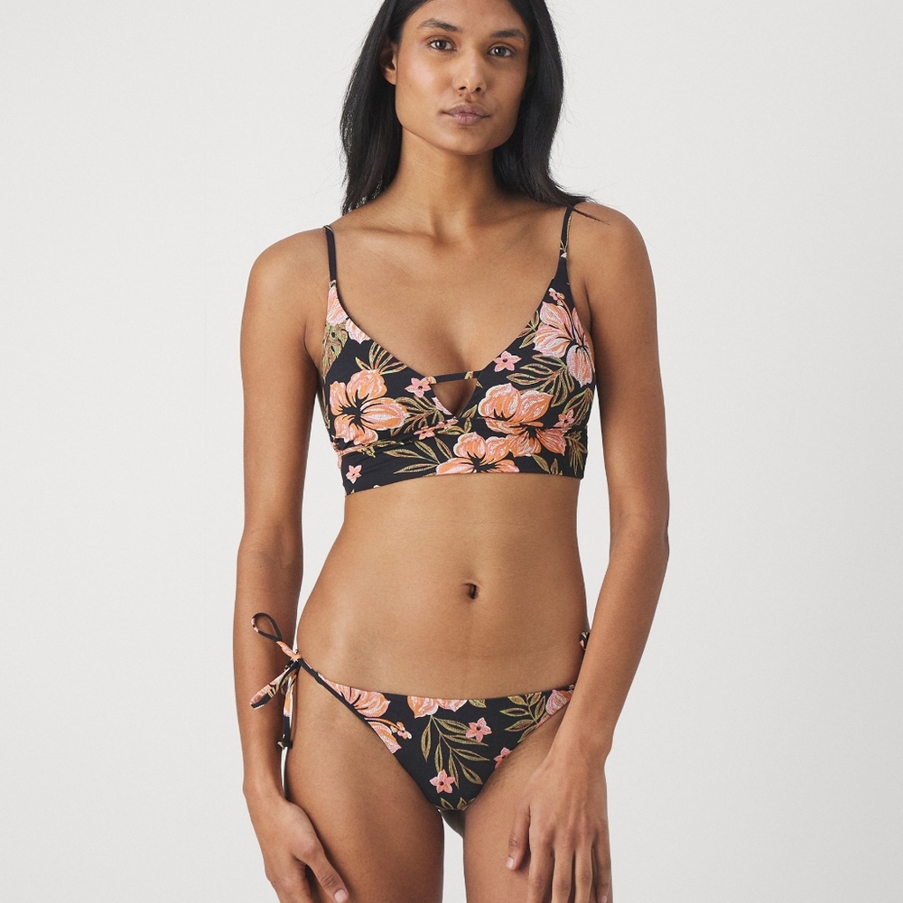 Billabong Hooked On Tropics Bikini V-Neck Top & Lowrider Bottom - Picture 14 of 14